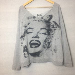 Vintage 2015 Hollywood Legends Merilyn Monroe Custom Off Shoulder Sweatshirt